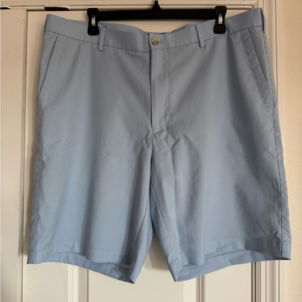 Peter Miller Crown Sport 9 inch shorts. Blue and white houndstooth size 38